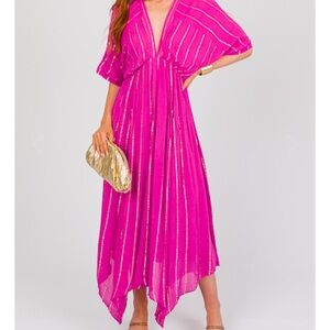 Elegant Pink Maxi Dress